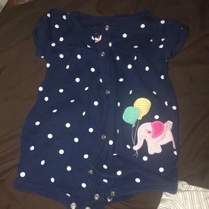 carters polka dot elephant romper